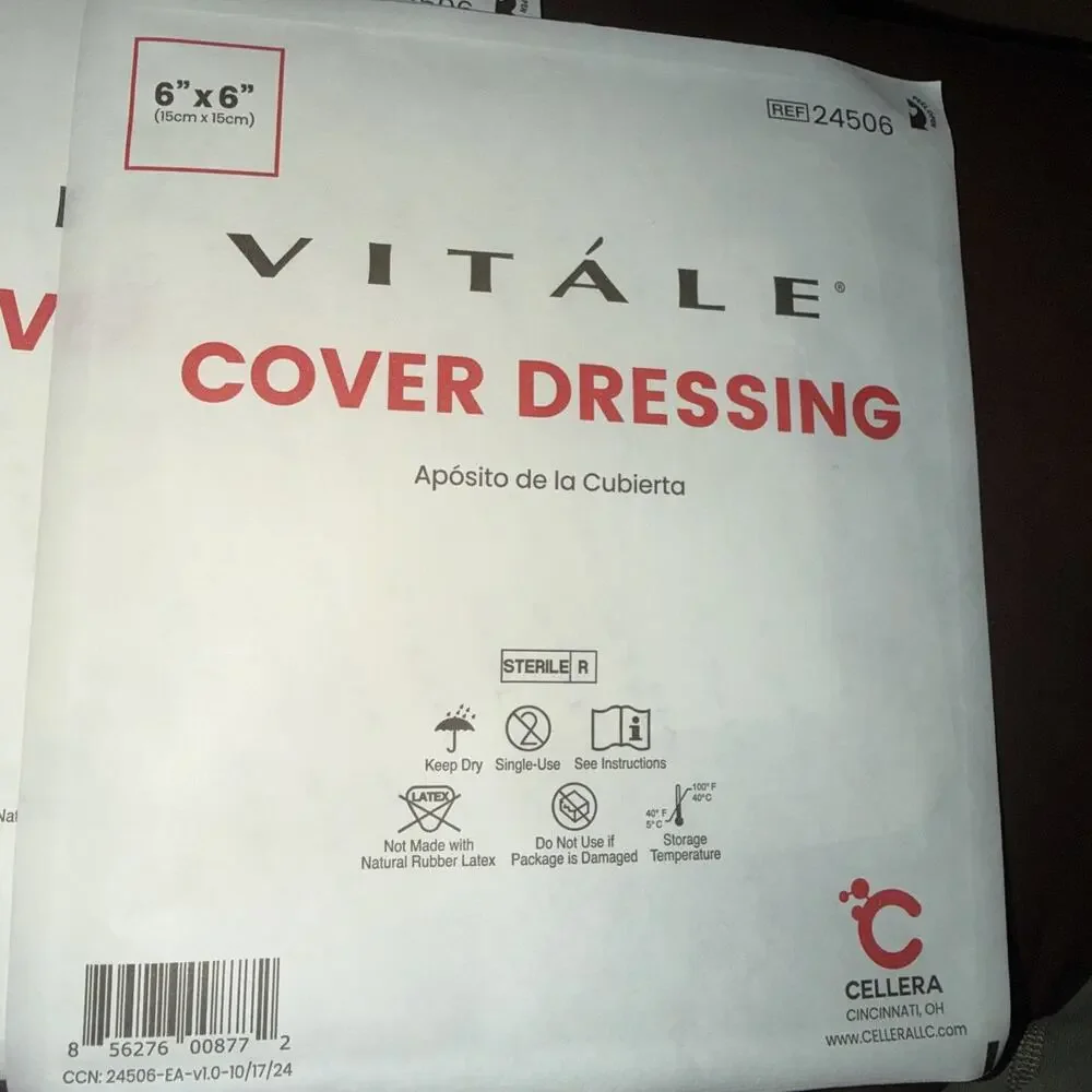 10 Vitale 6x6 Inches Cover Dressings Individual Packages Exp 2 2030 Sterile New